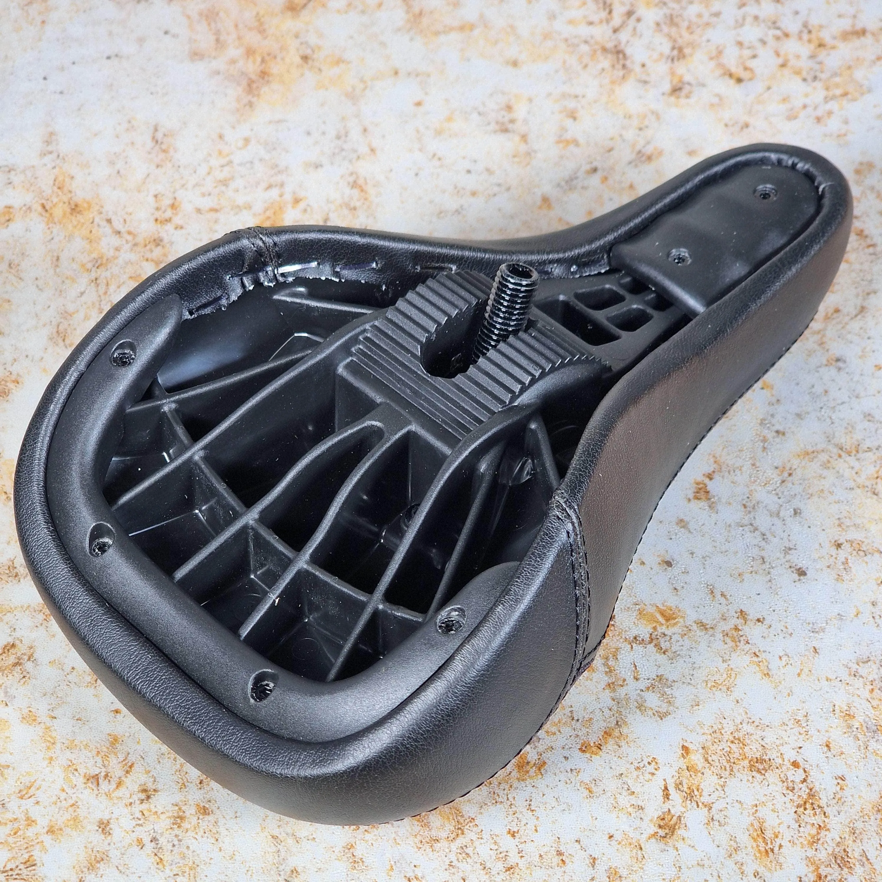 Federal Mid Stealth Logo Seat Black with Faux Leather Panels and Black Embroidery