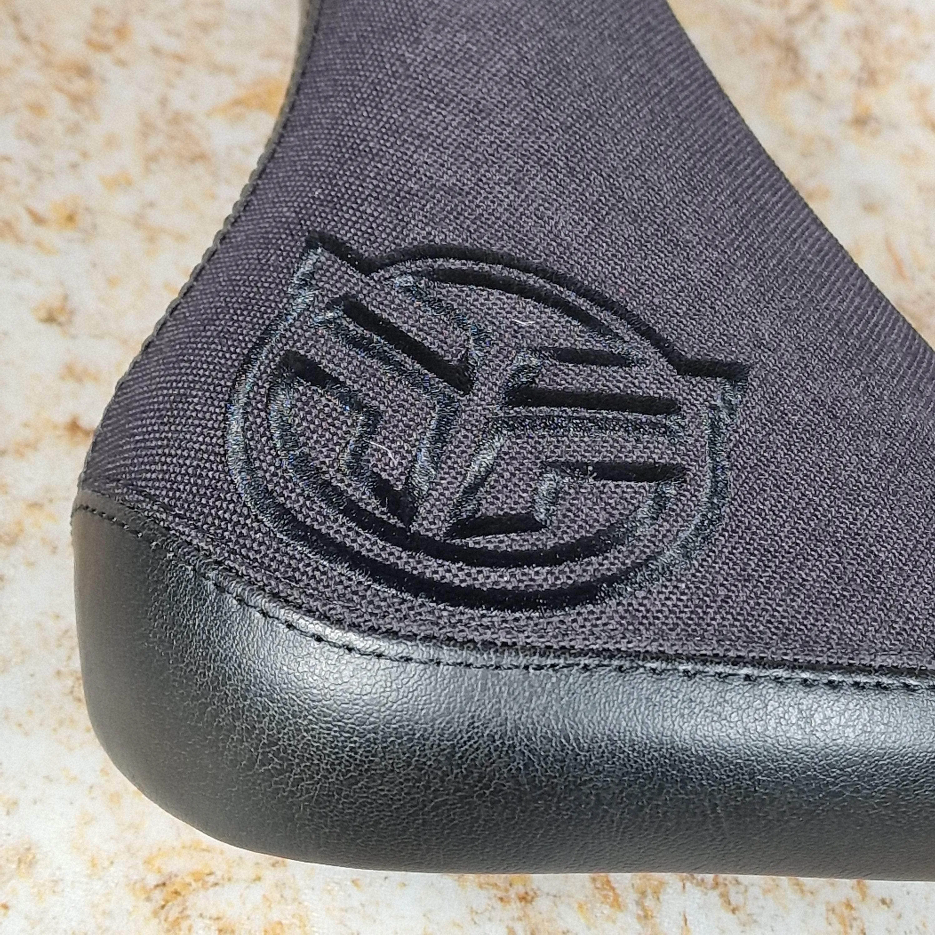 Federal Mid Stealth Logo Seat Black with Faux Leather Panels and Black Embroidery