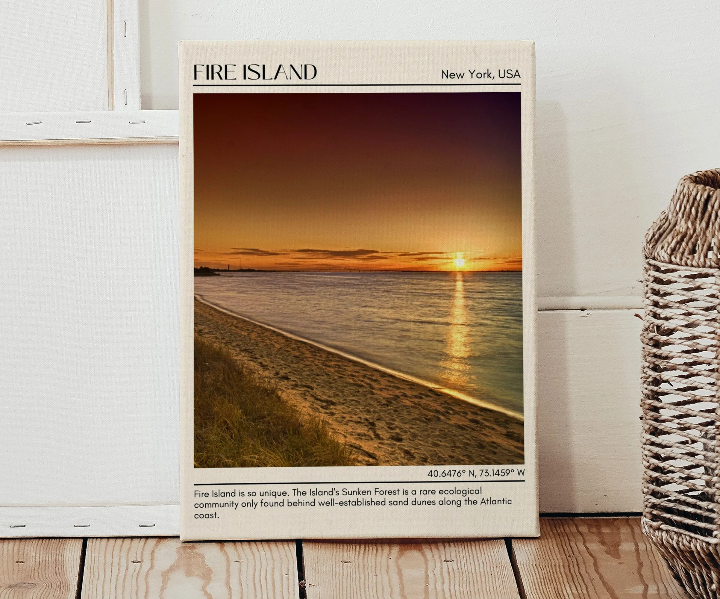 Fire Island Wall Canvas, New York, USA