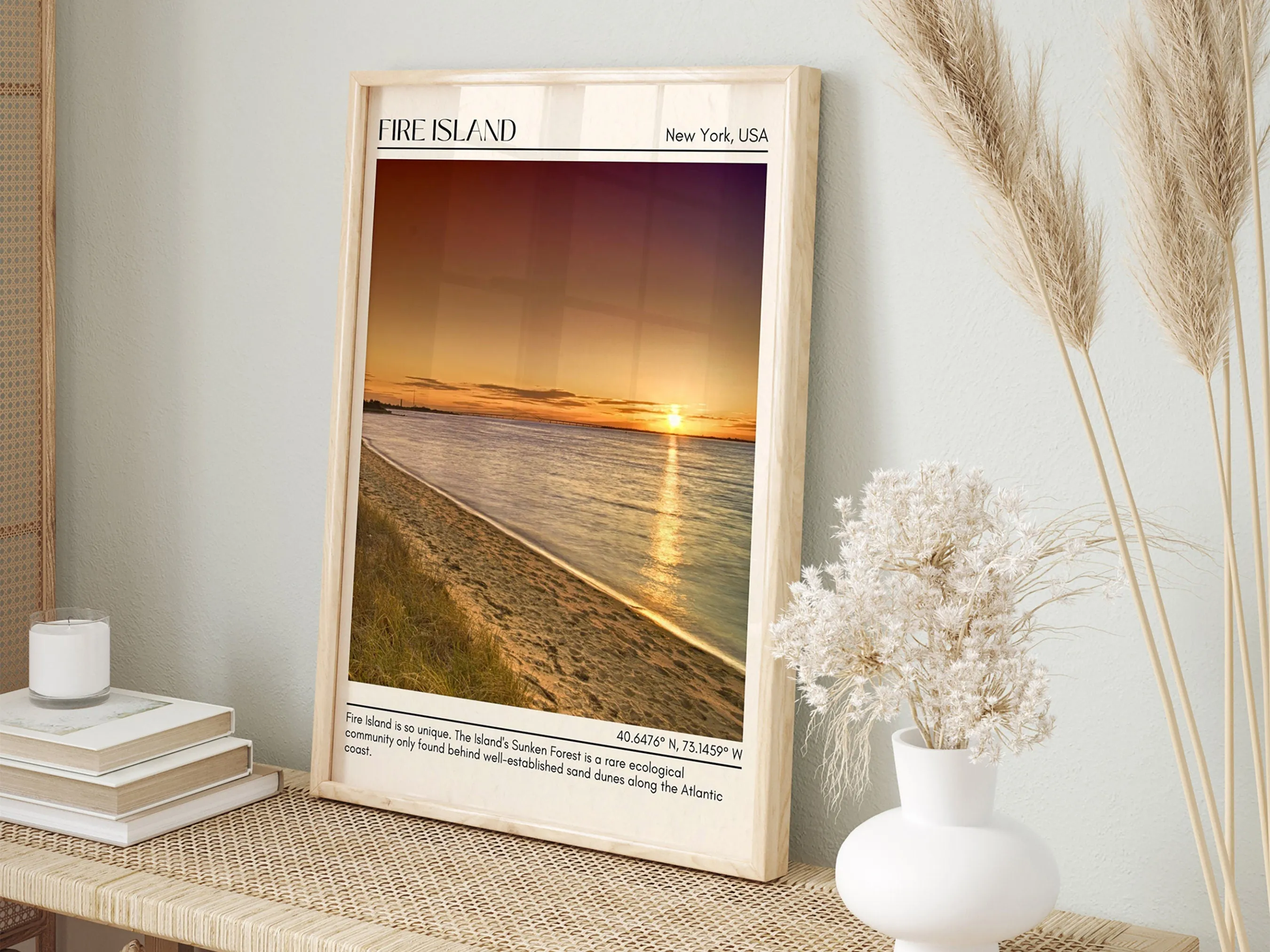 Fire Island Wall Canvas, New York, USA