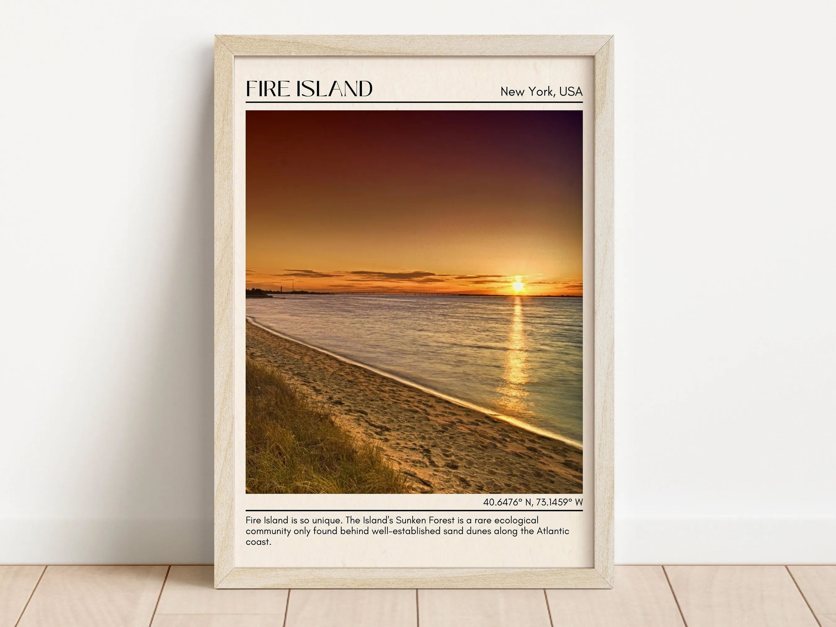 Fire Island Wall Canvas, New York, USA