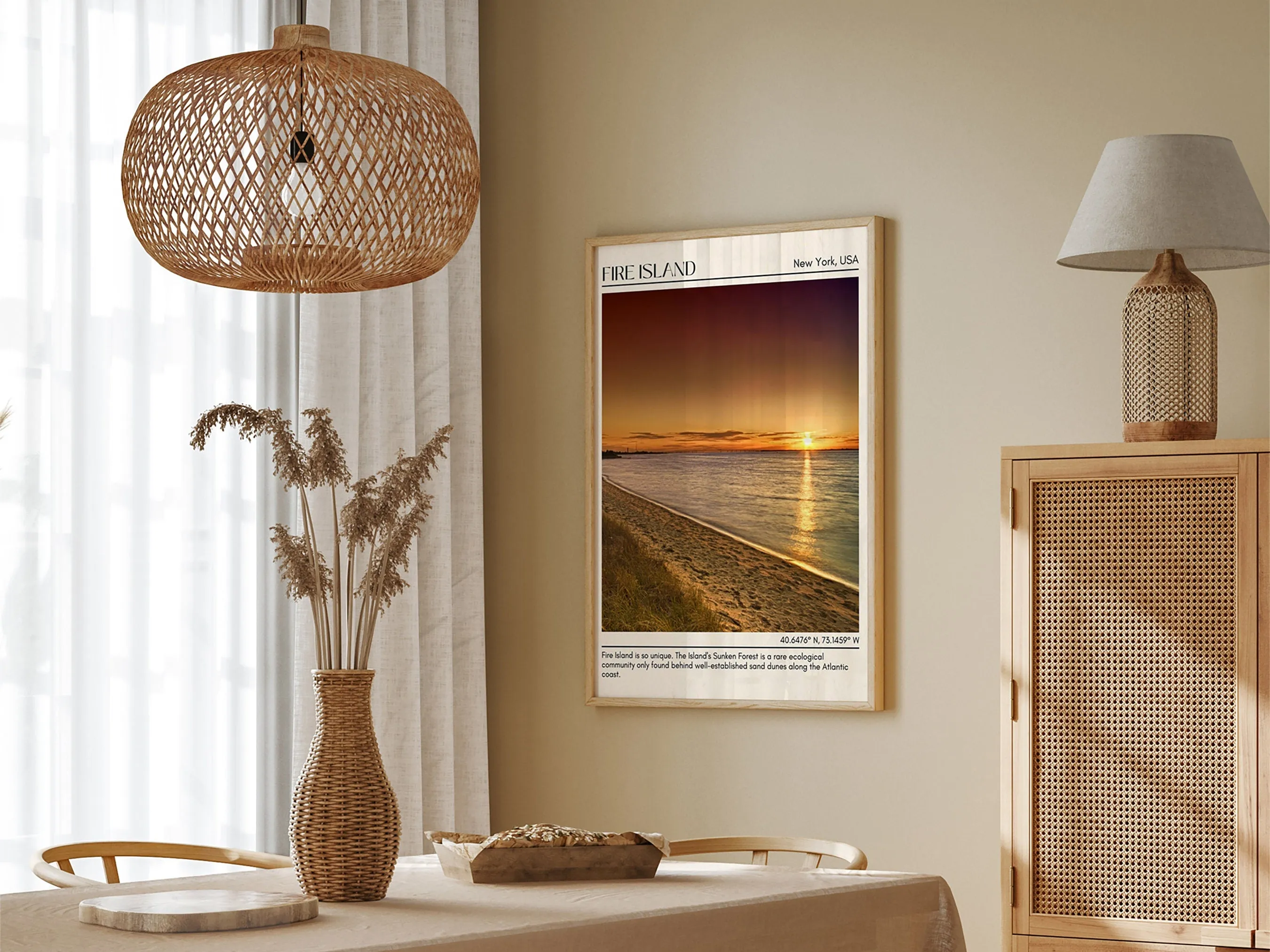 Fire Island Wall Canvas, New York, USA