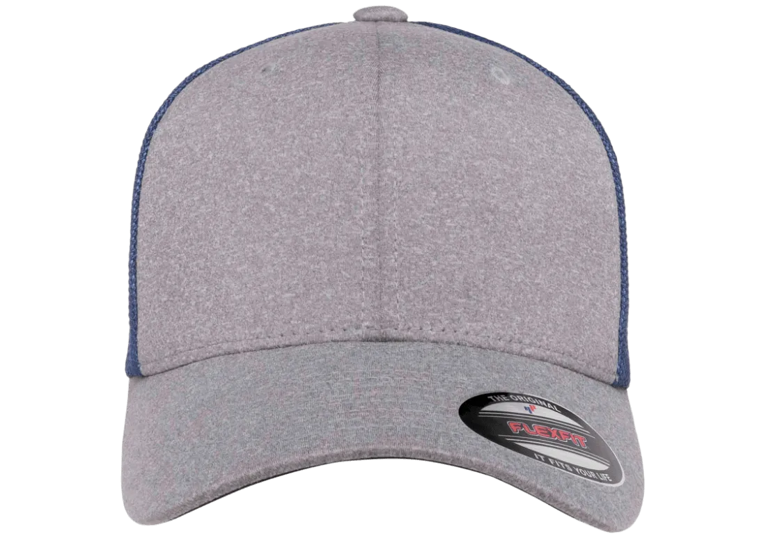 FLEXFIT® Melange Trucker Cap Heather/Royal