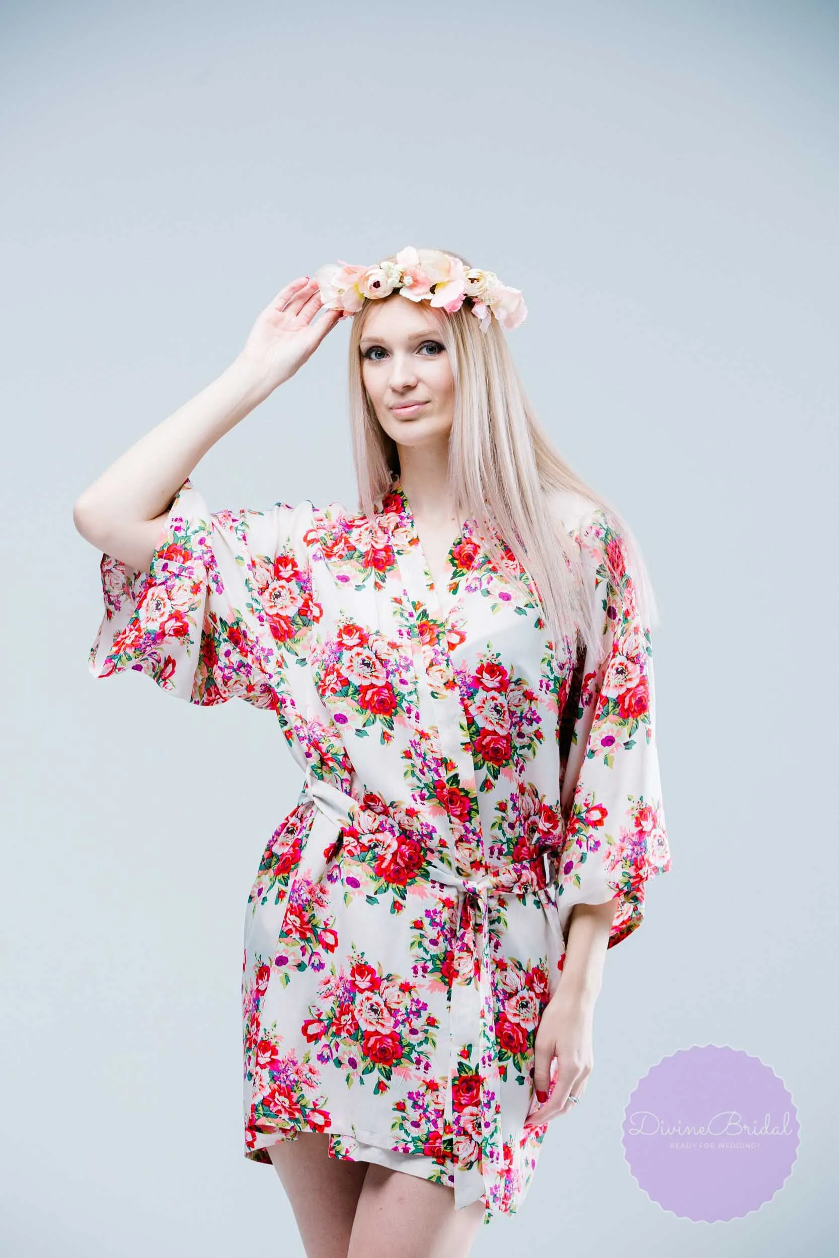 Floral Cotton Robes, Robes for Bridesmaids, Getting Ready Robes, Wedding Robes, Set of  Bridesmaid Robes, Bridesmaids Gifts, Kimono