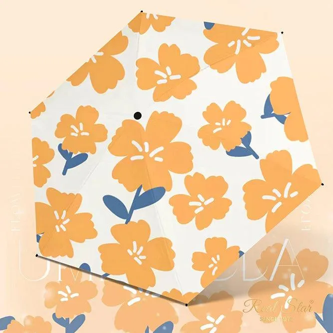 Floral Mini Sun Protection Umbrella