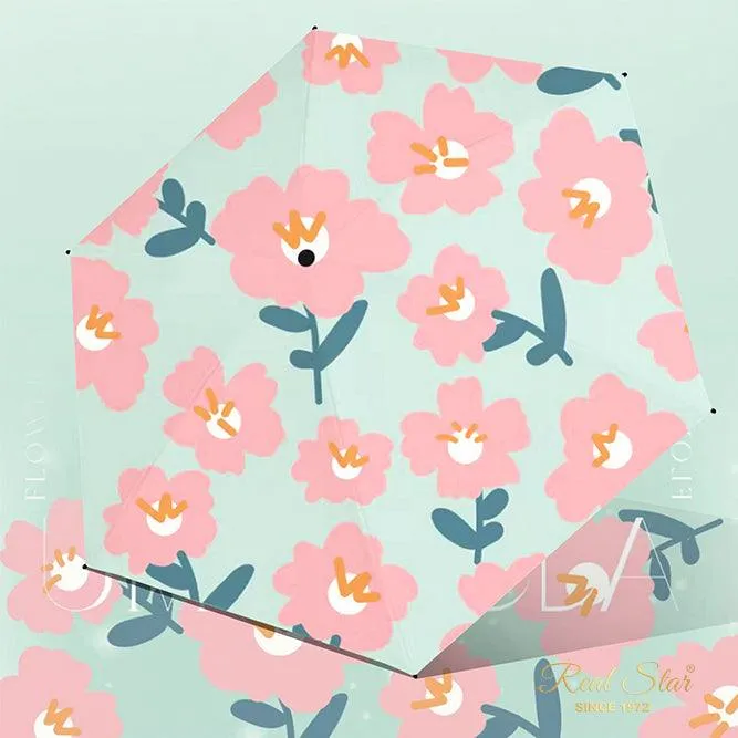 Floral Mini Sun Protection Umbrella