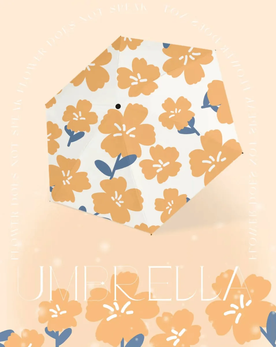 Floral Mini Sun Protection Umbrella