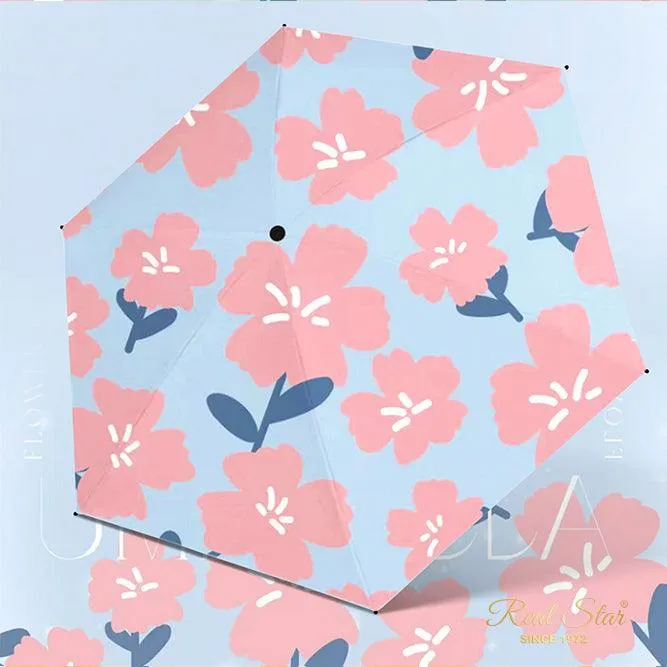 Floral Mini Sun Protection Umbrella