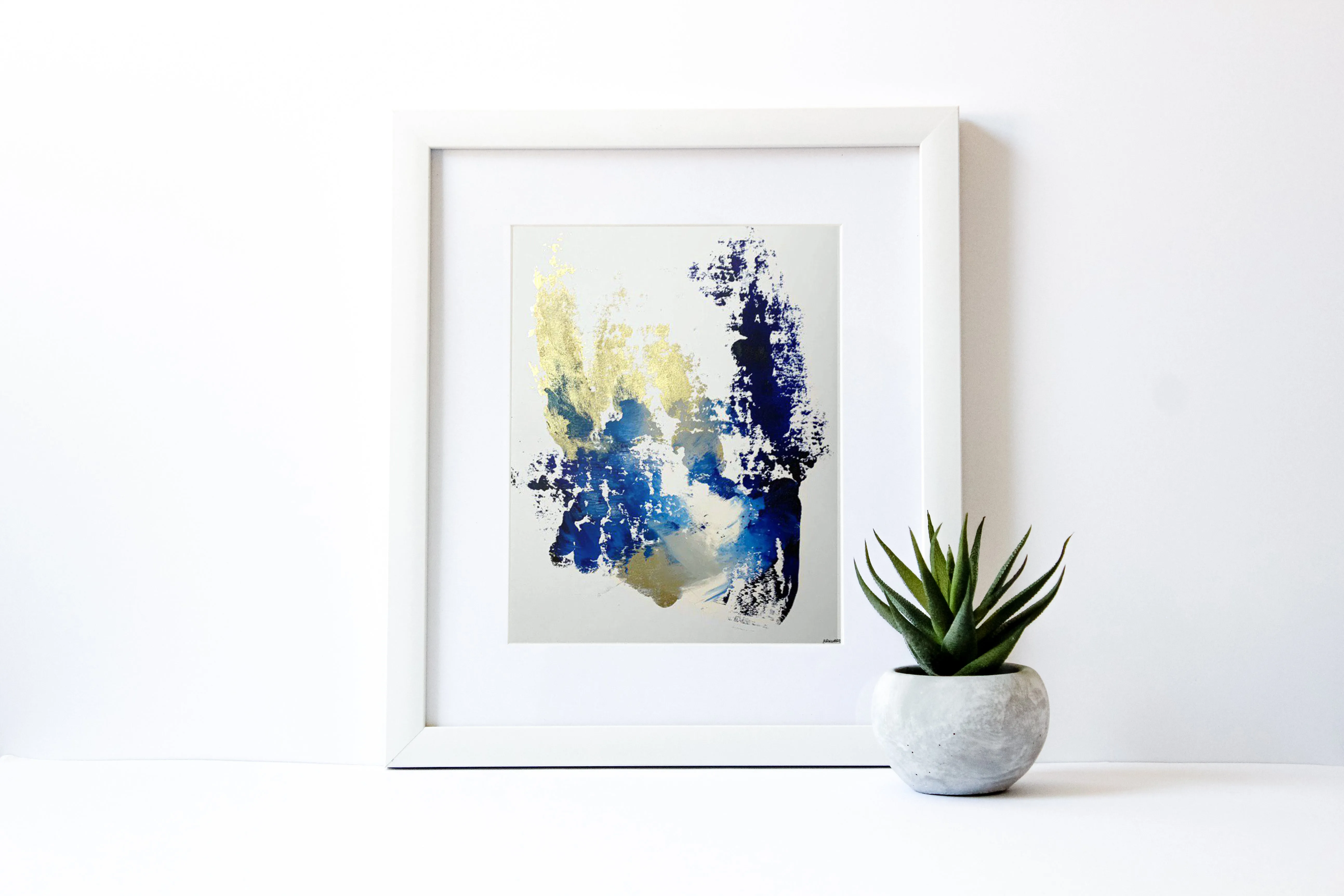 Flower in Fire Handmade Painting