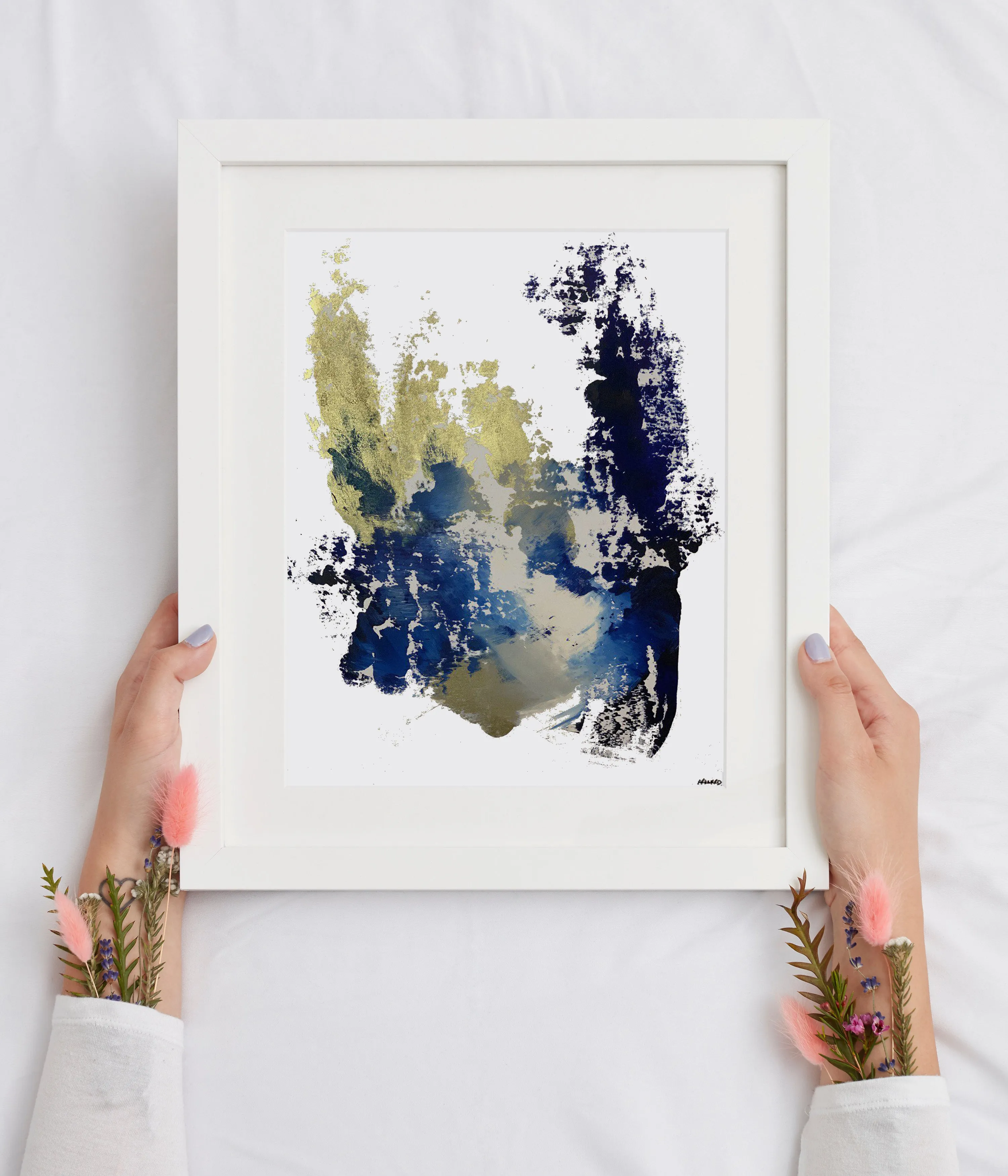 Flower in Fire Handmade Painting