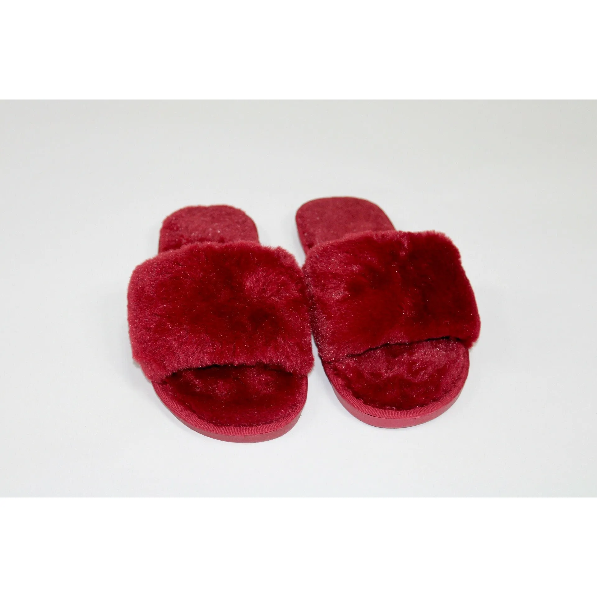 Fluffy Slipper (Burgundy)