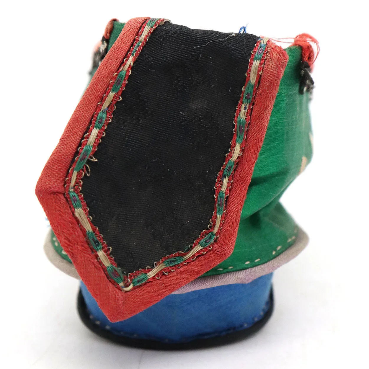 Four Chinese Embroidered Silk Fabric Bound Foot Lotus Shoes and Slipper