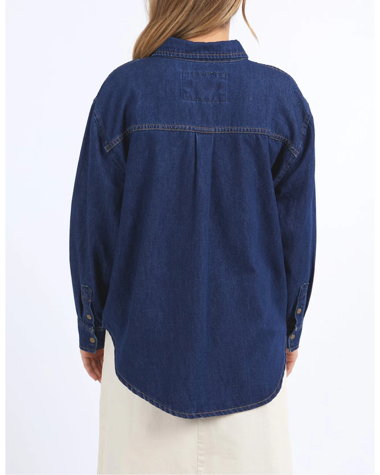 Foxwood Daisy Overshirt - Dark Blue Denim