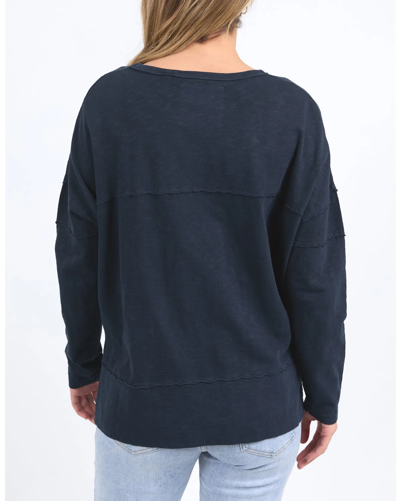 Foxwood Jayne Throw On Top - Navy