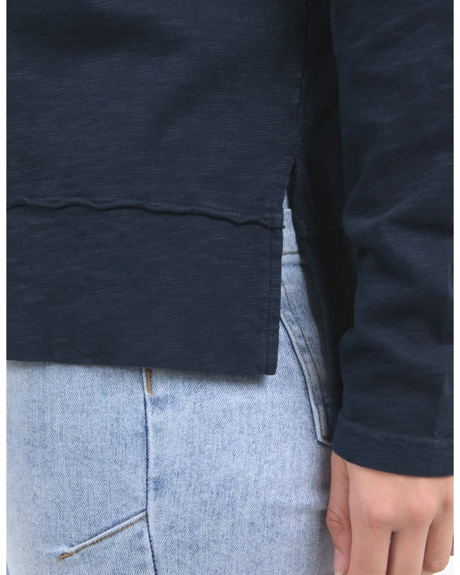 Foxwood Jayne Throw On Top - Navy