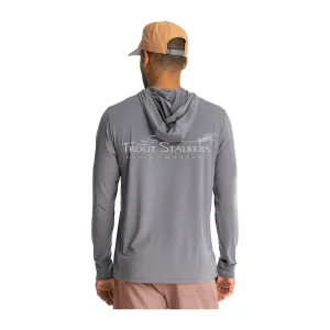 Free Fly TS Logo Elevate Lightweight Hoodie Smoke