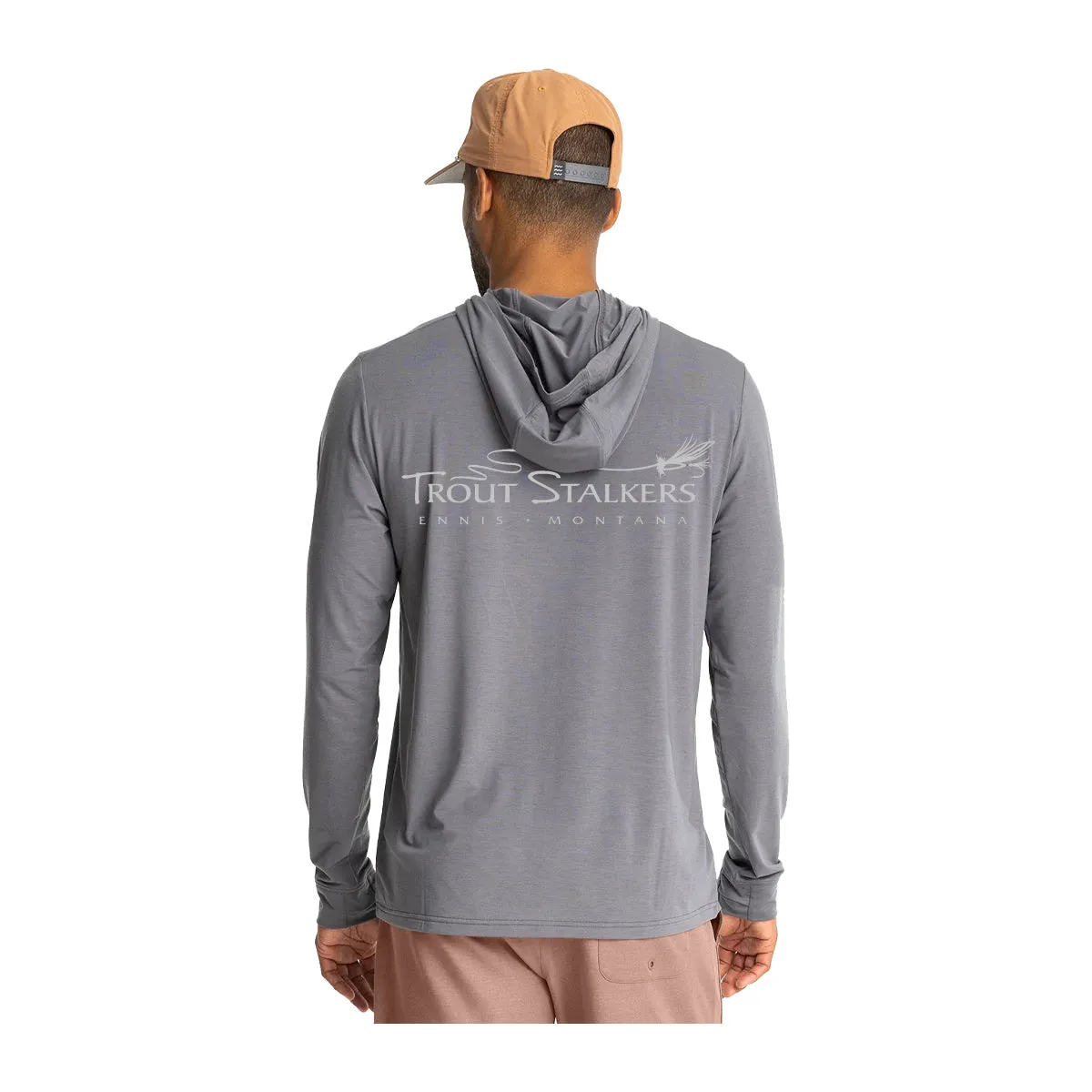 Free Fly TS Logo Elevate Lightweight Hoodie Smoke