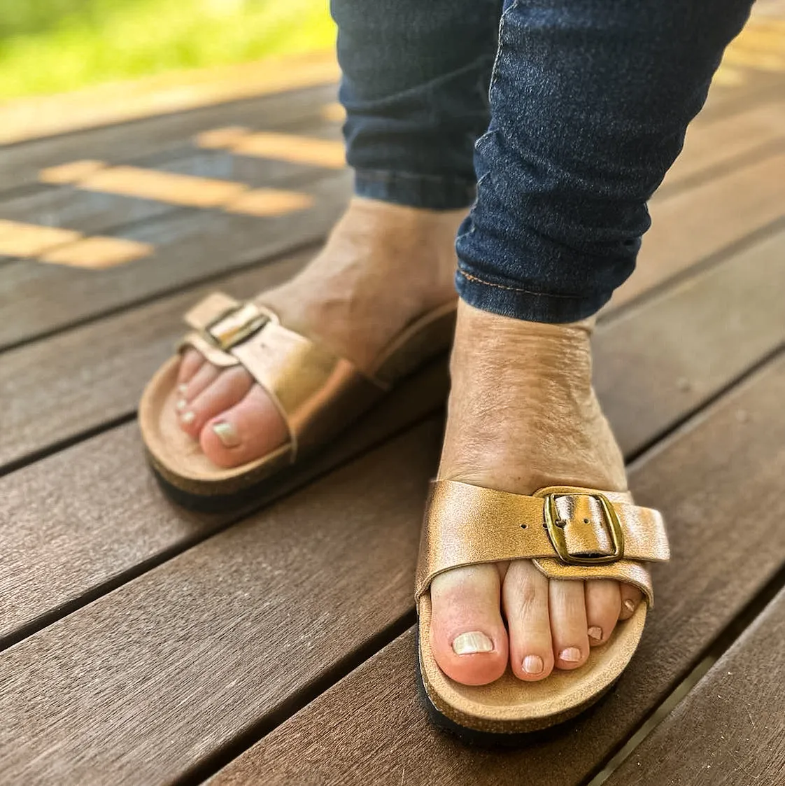 Freida - Rose Gold  Arch Support Sandals