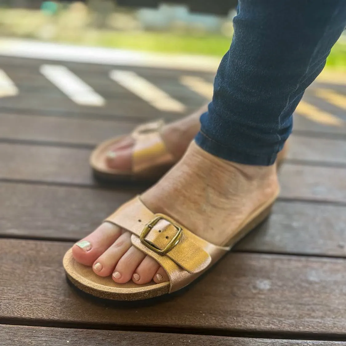 Freida - Rose Gold  Arch Support Sandals