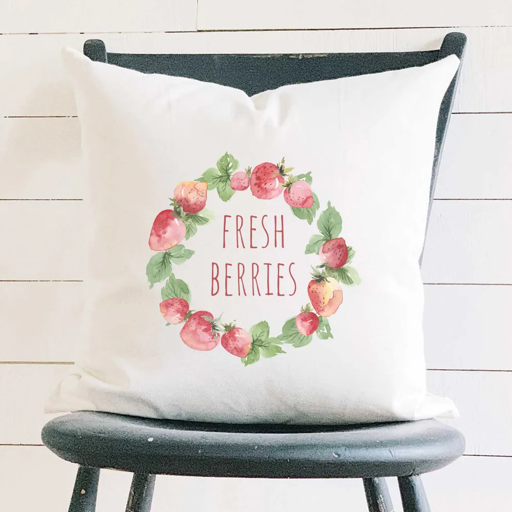Fresh Berries - Square Canvas Pillow