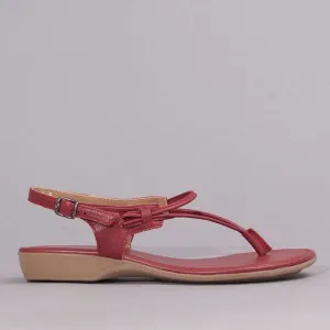 Froggie Spaghetti Strap Sandal Red
