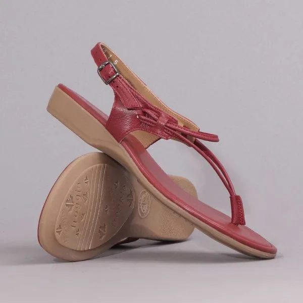 Froggie Spaghetti Strap Sandal Red