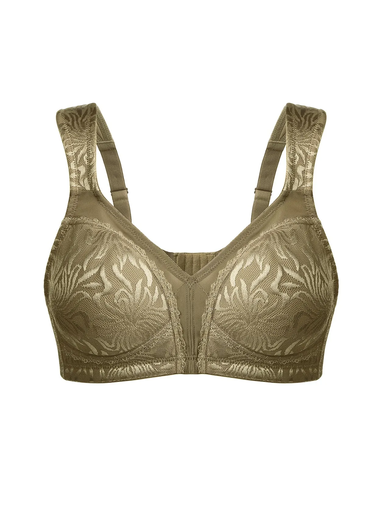 Full Coverage Comfort Minimizer Bra Flaxen Brown