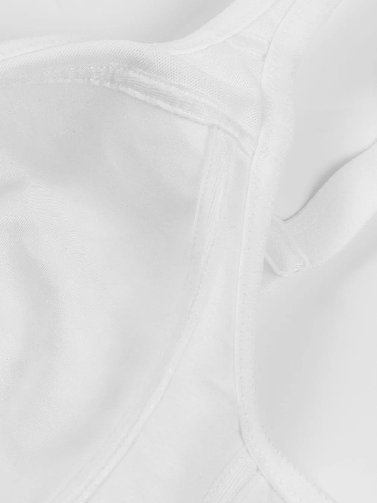 Full Coverage Large Bust Non-Padded Sports Minimizer Bra White