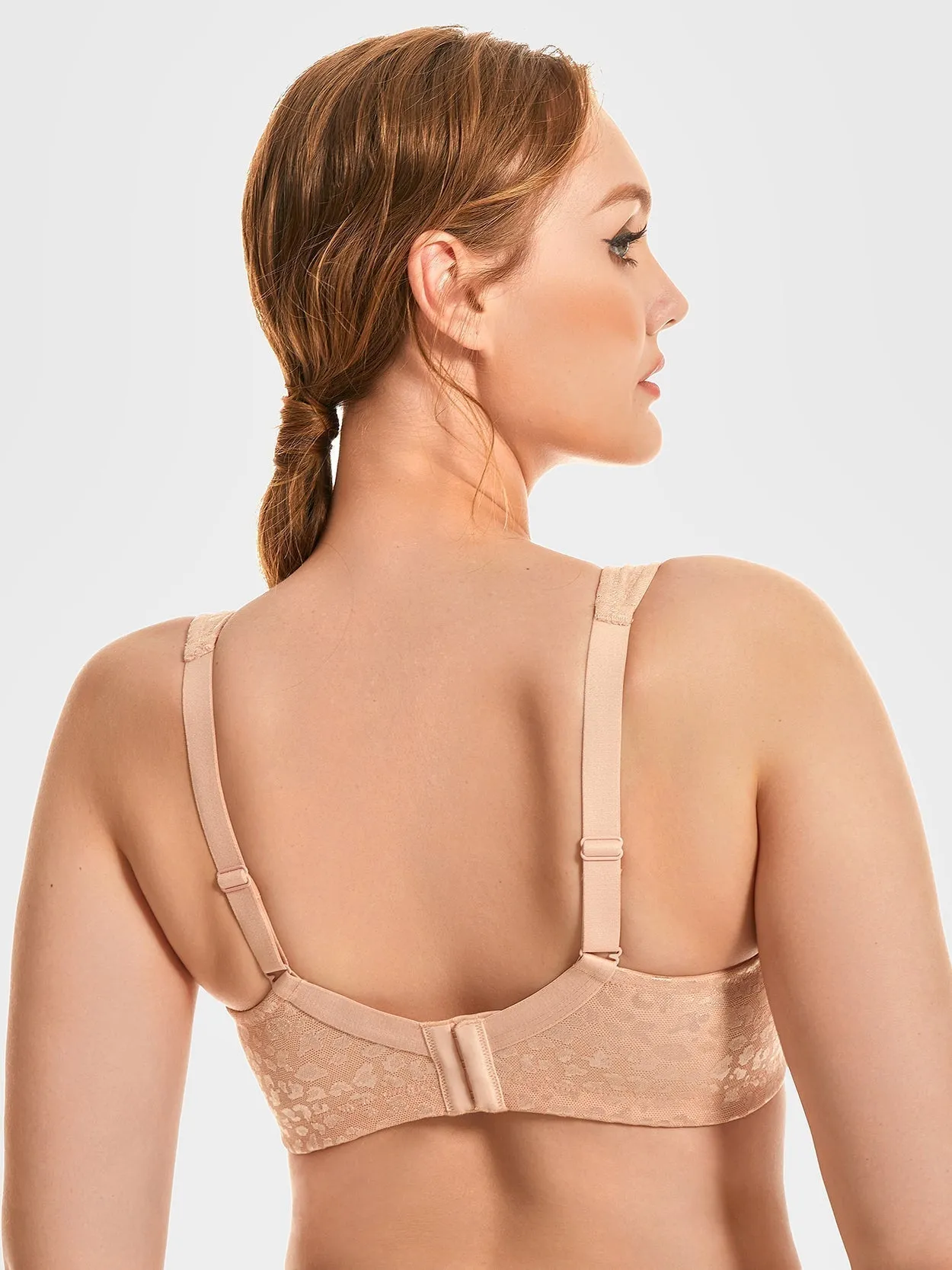 Full Coverage Minimizer Bra Wirefree Non Padded Pink Nude