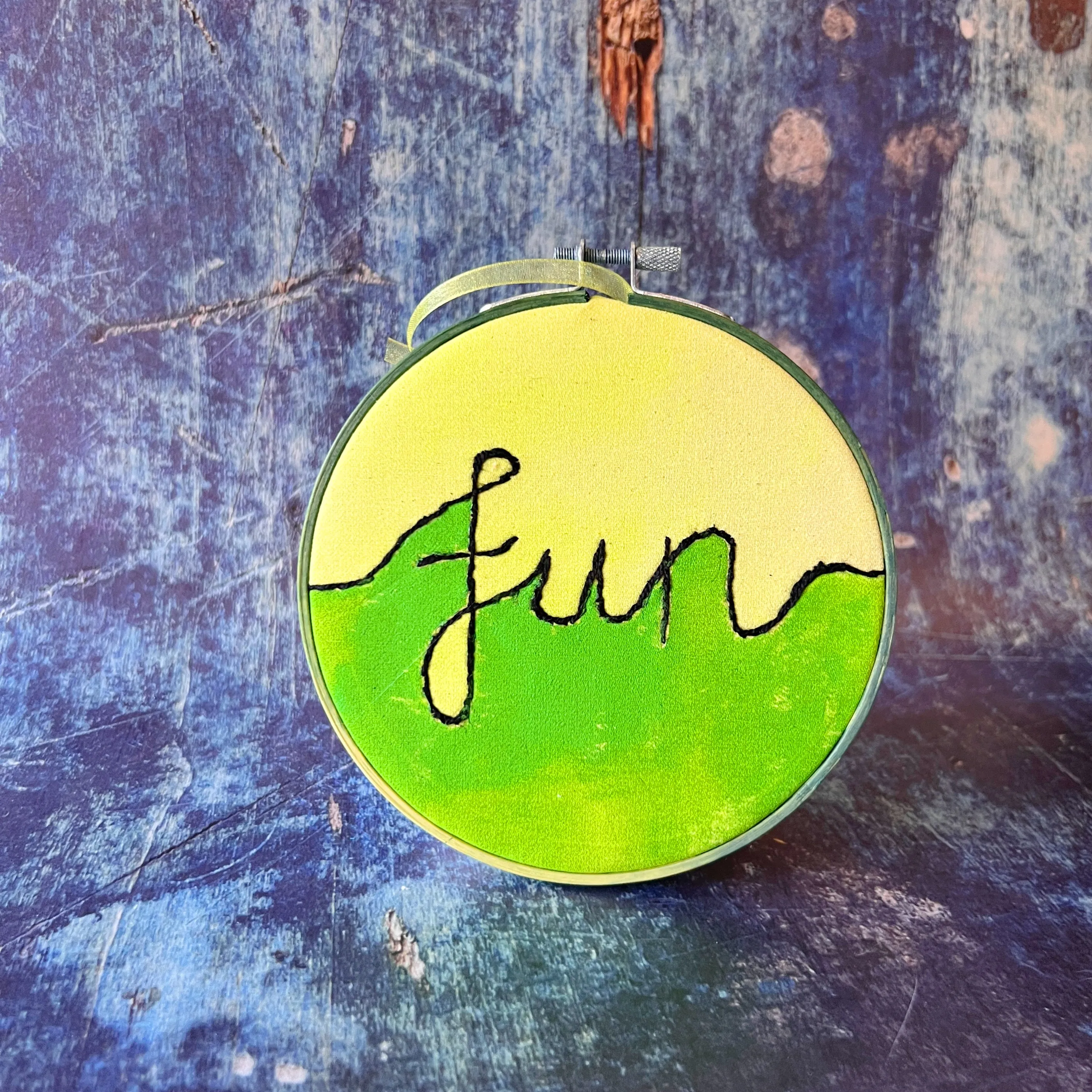 FUN - single word hoop art