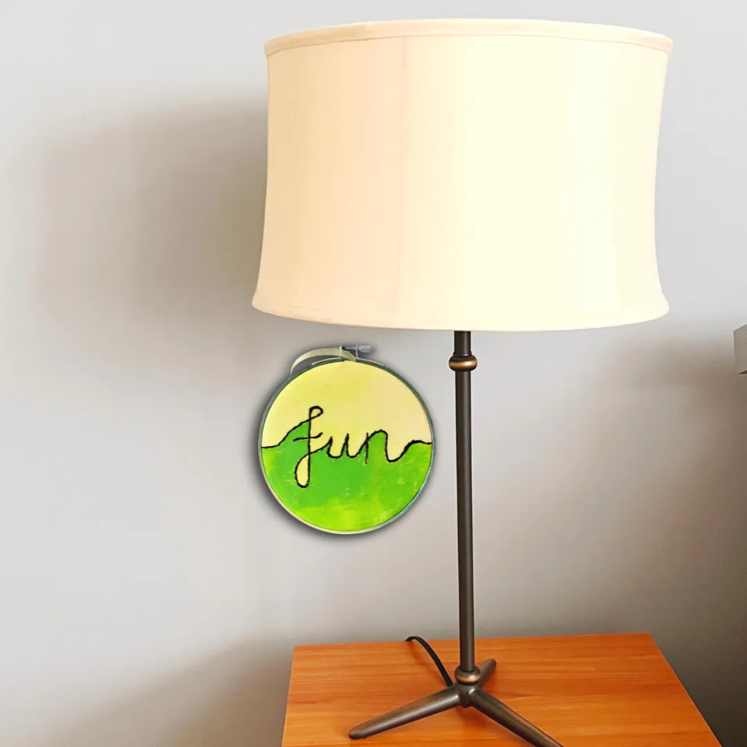FUN - single word hoop art