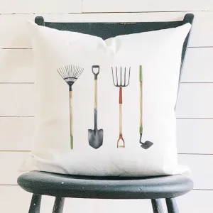 Garden Tools - Square Canvas Pillow