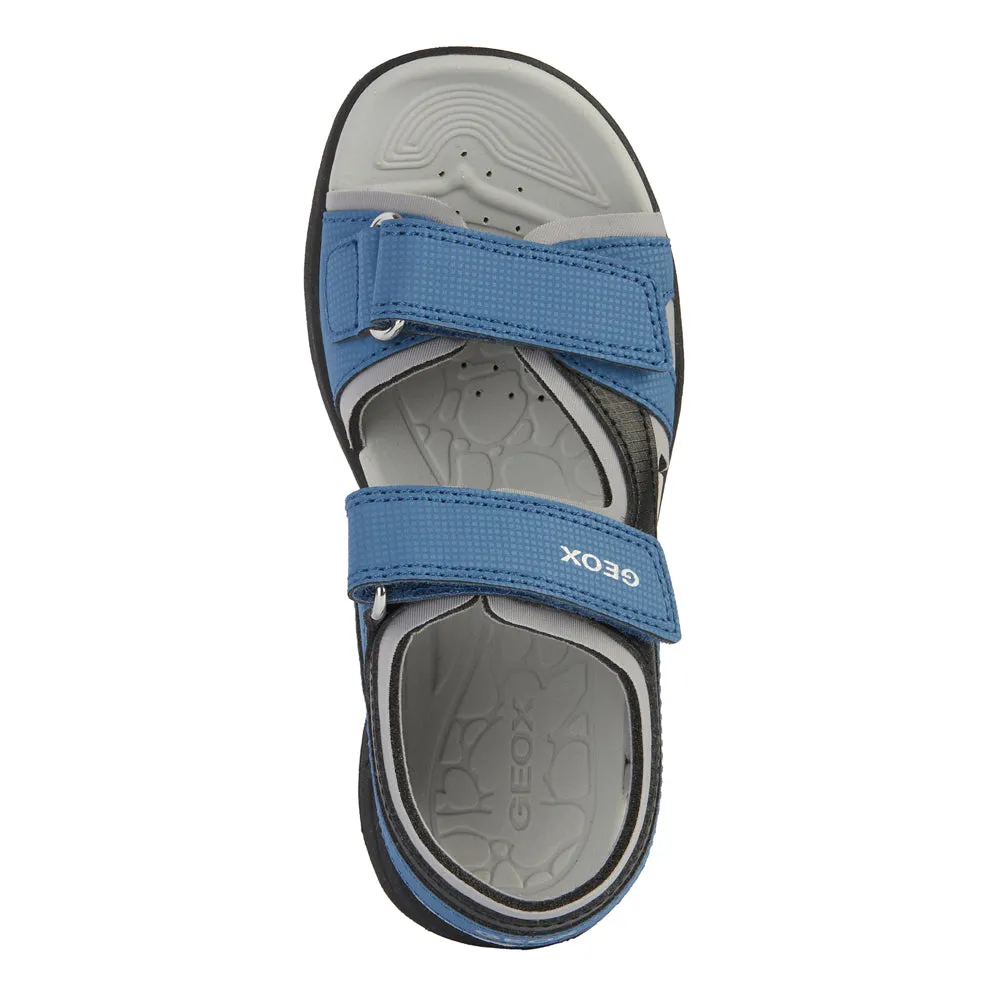 Geox J Vaniett B. C - LYCRA PR.DBK  LT Blue/Black Sandals