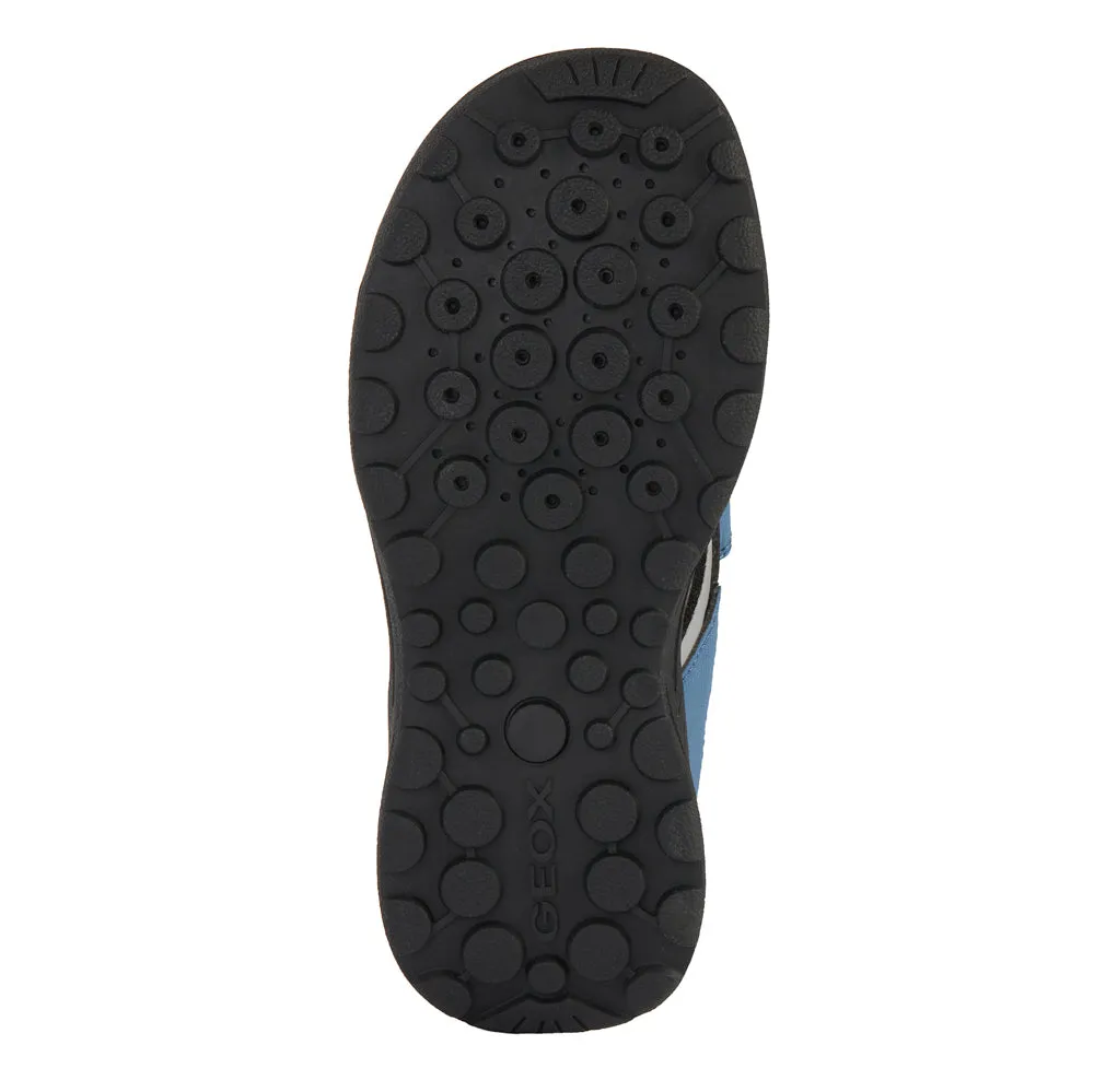 Geox J Vaniett B. C - LYCRA PR.DBK  LT Blue/Black Sandals