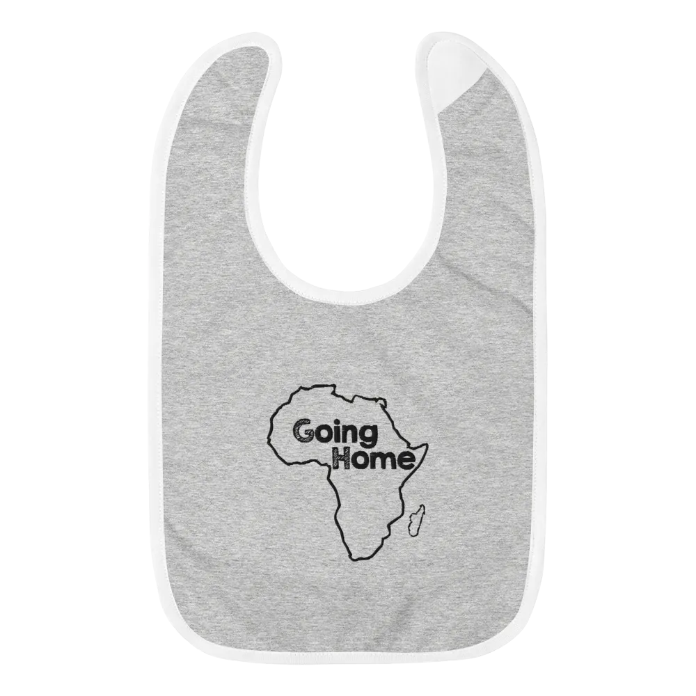 Going Home Embroidered Baby Bib