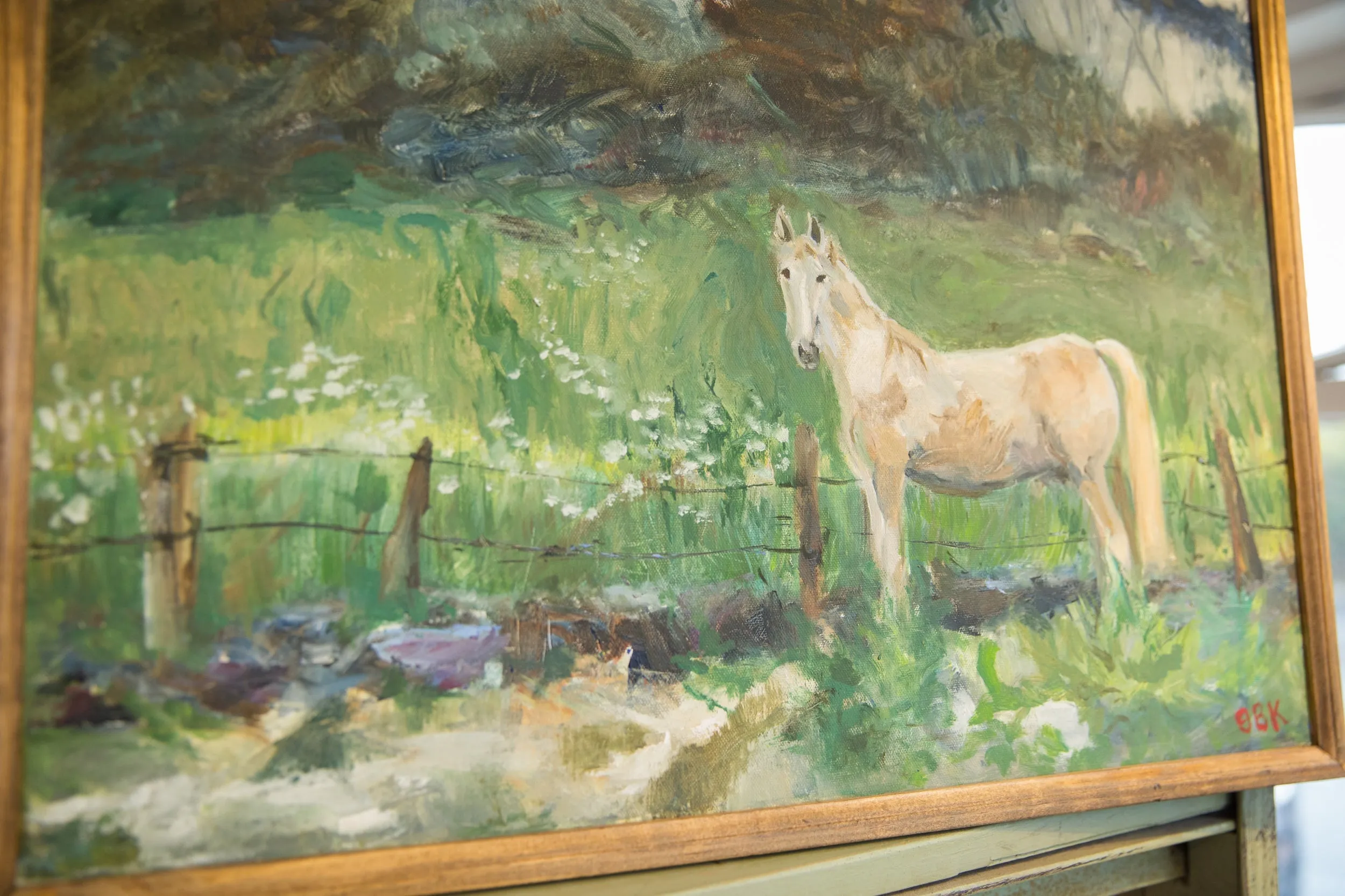 Grace B. Keogh Painting "Horse in Field"