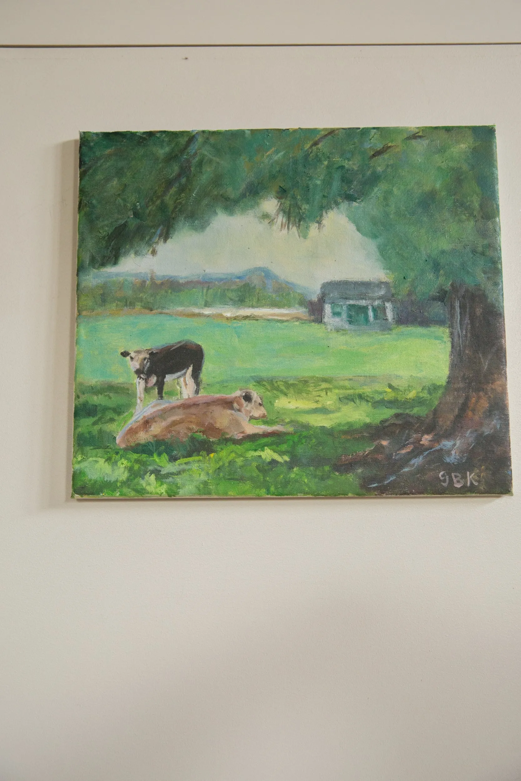 Grace B. Keogh Painting "Two Cows"