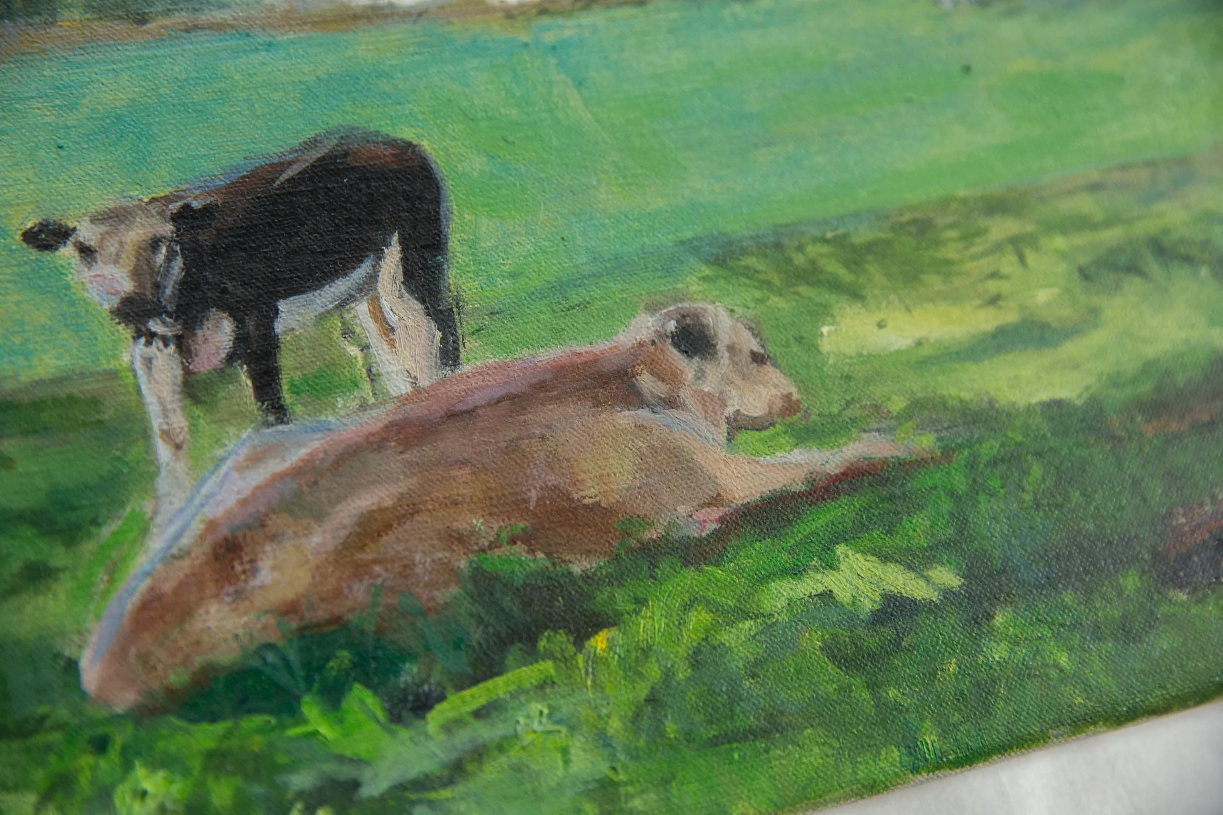 Grace B. Keogh Painting "Two Cows"