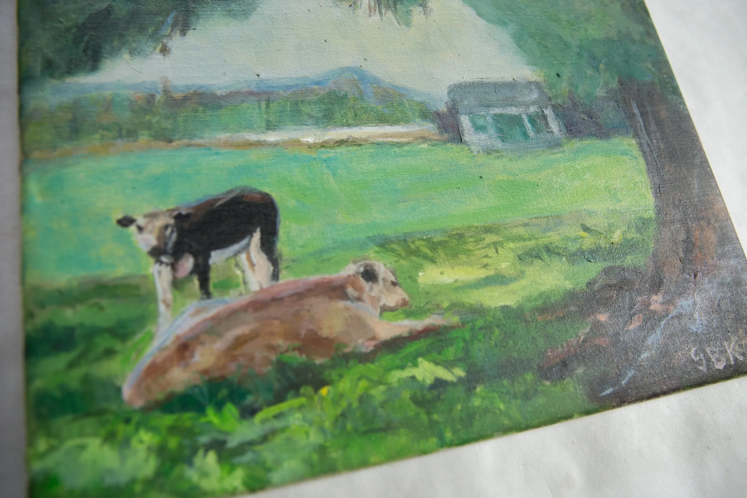 Grace B. Keogh Painting "Two Cows"