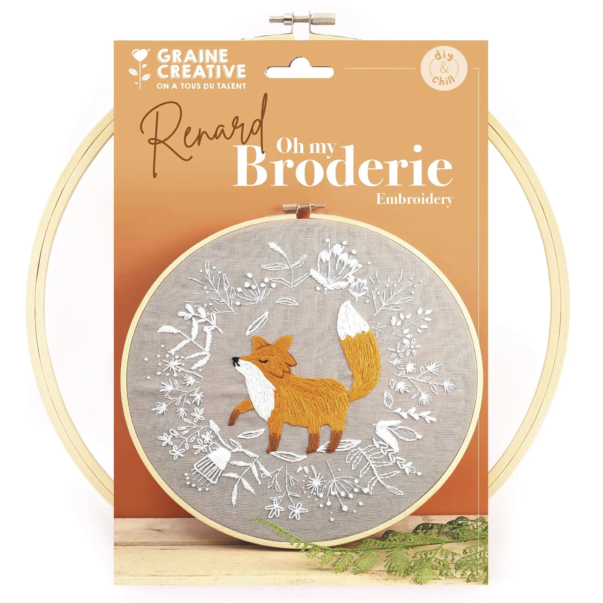 Graine Creative  DIY Embroidery Kit - Fox