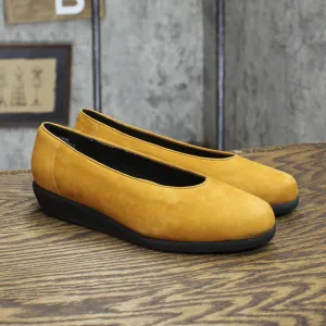 Grasshoppers by Keds Womens Vintage Pull On Suede Dress Flats Brown 5M