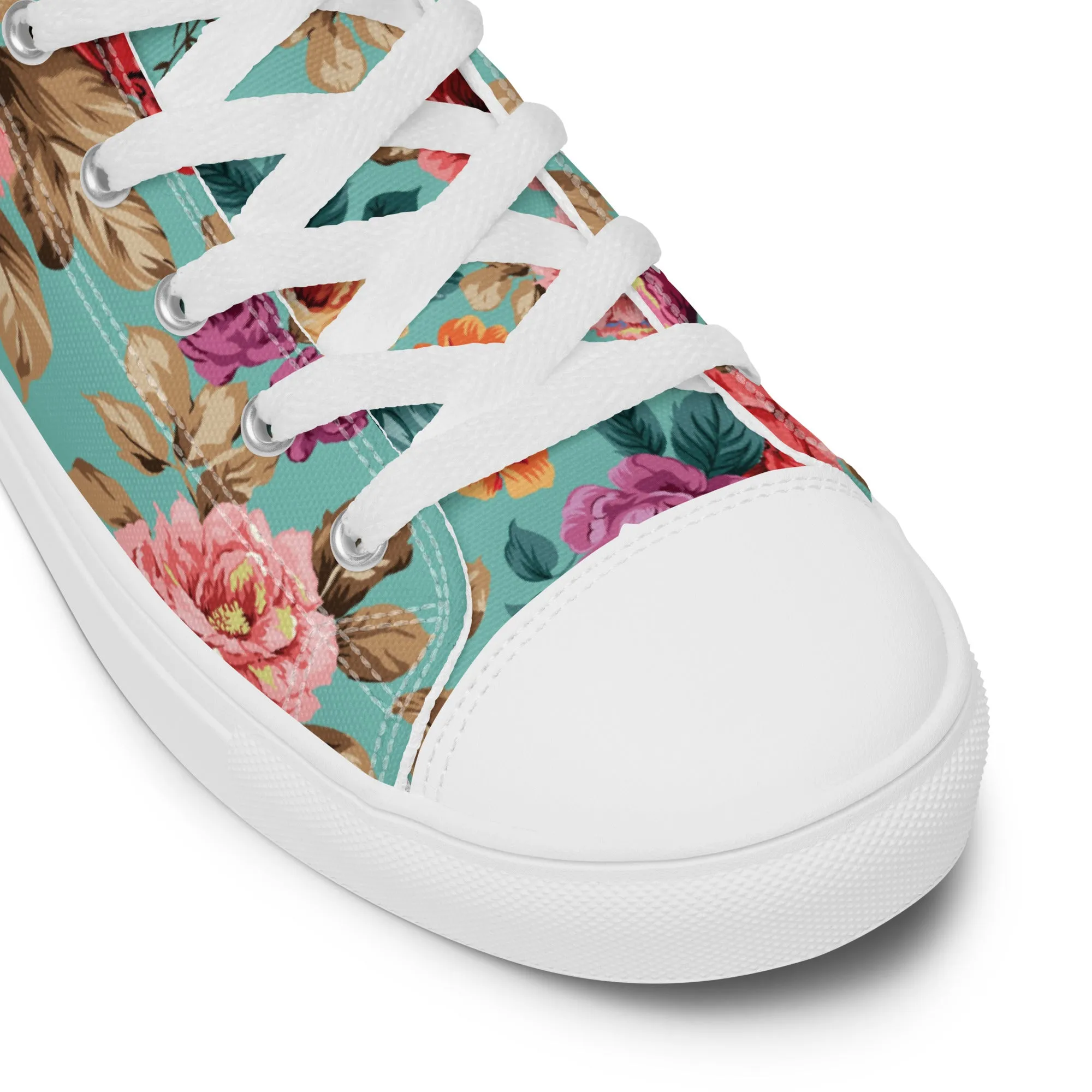 Green Roses High Top Shoes
