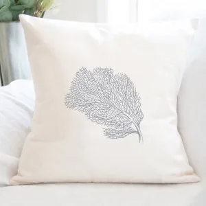 Grey Coral - Square Canvas Pillow
