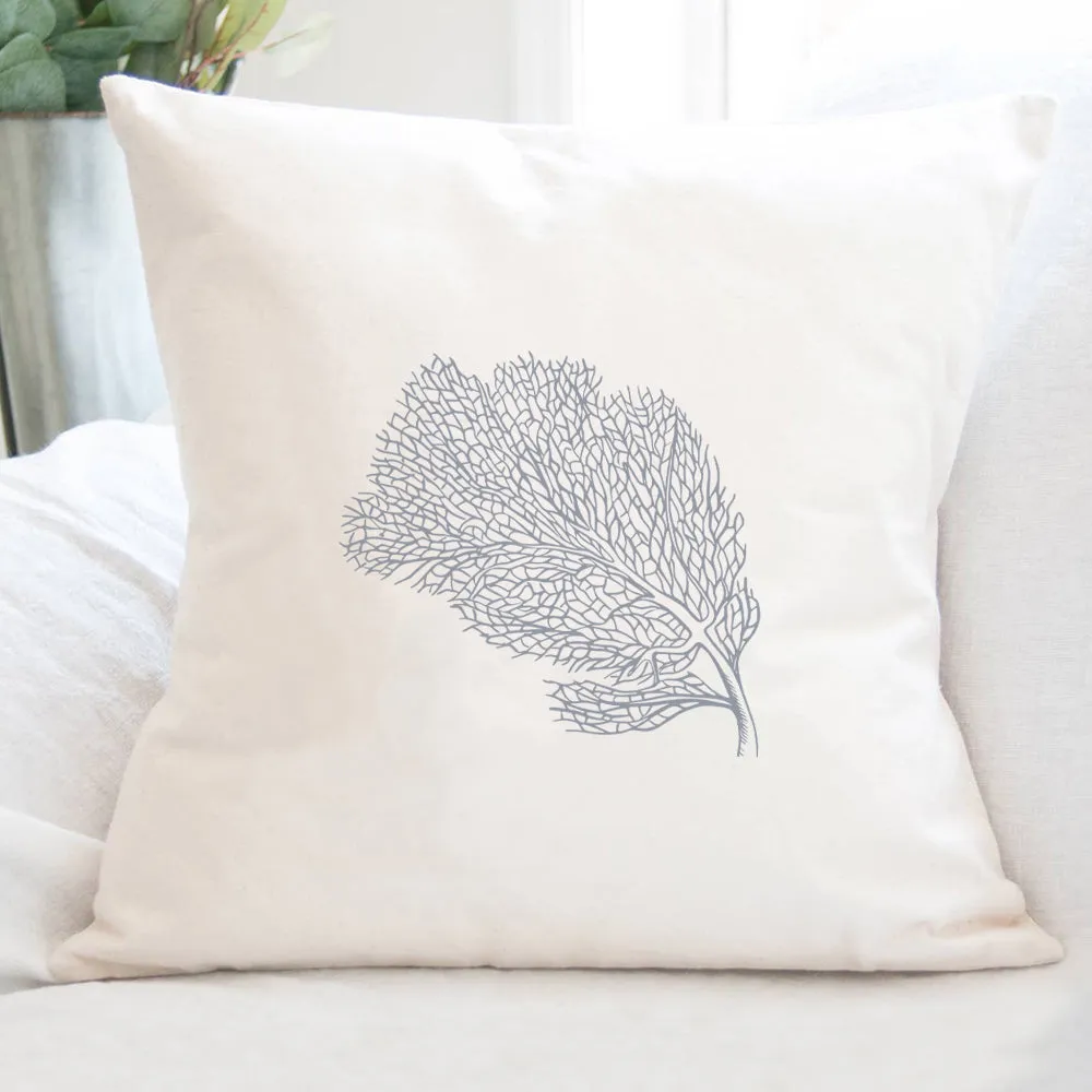 Grey Coral - Square Canvas Pillow