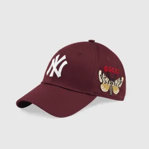Gucci Baseball Cap With Ny Yankees™ Patch In Red