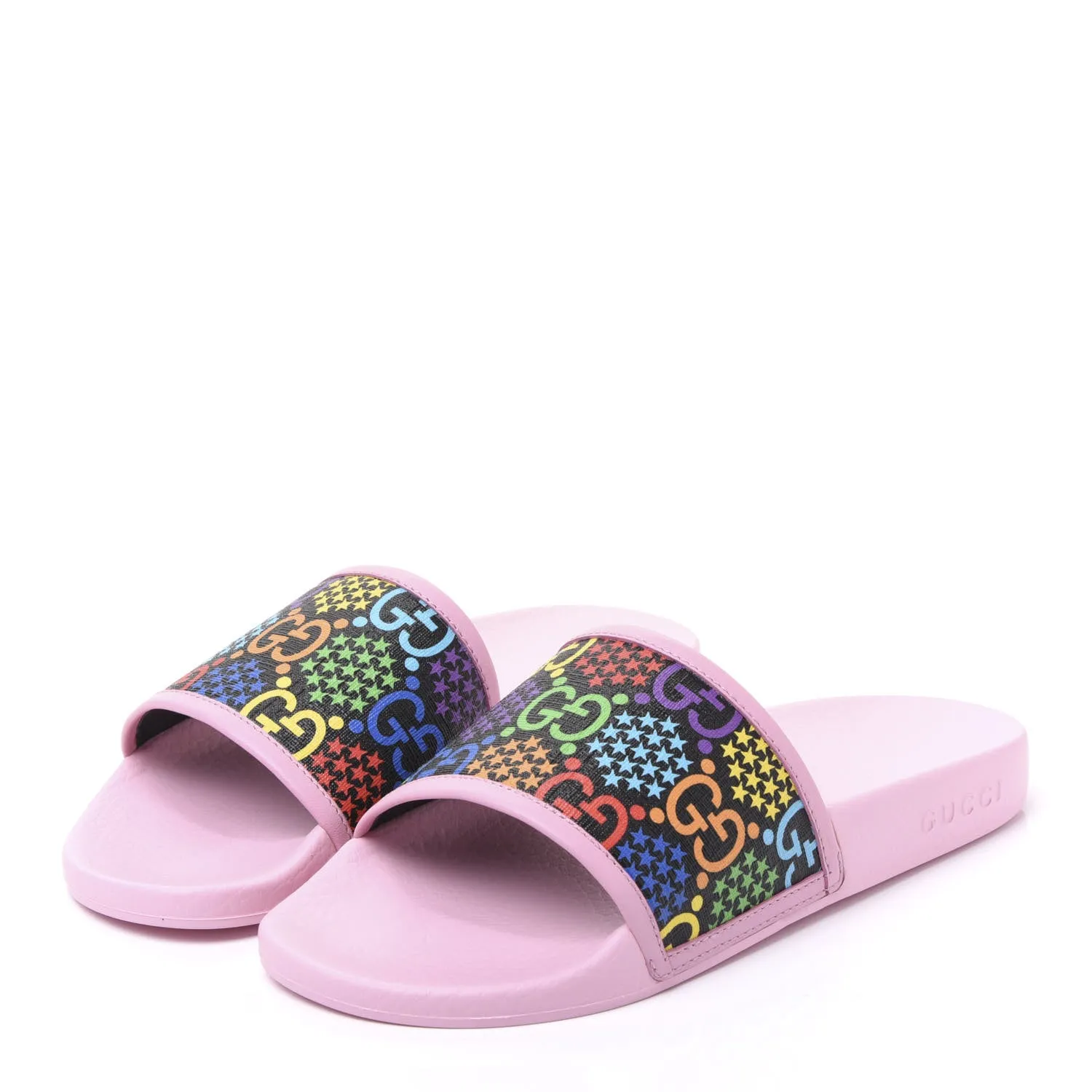 Gucci GG Psychedelic Slide Sandals in Pink