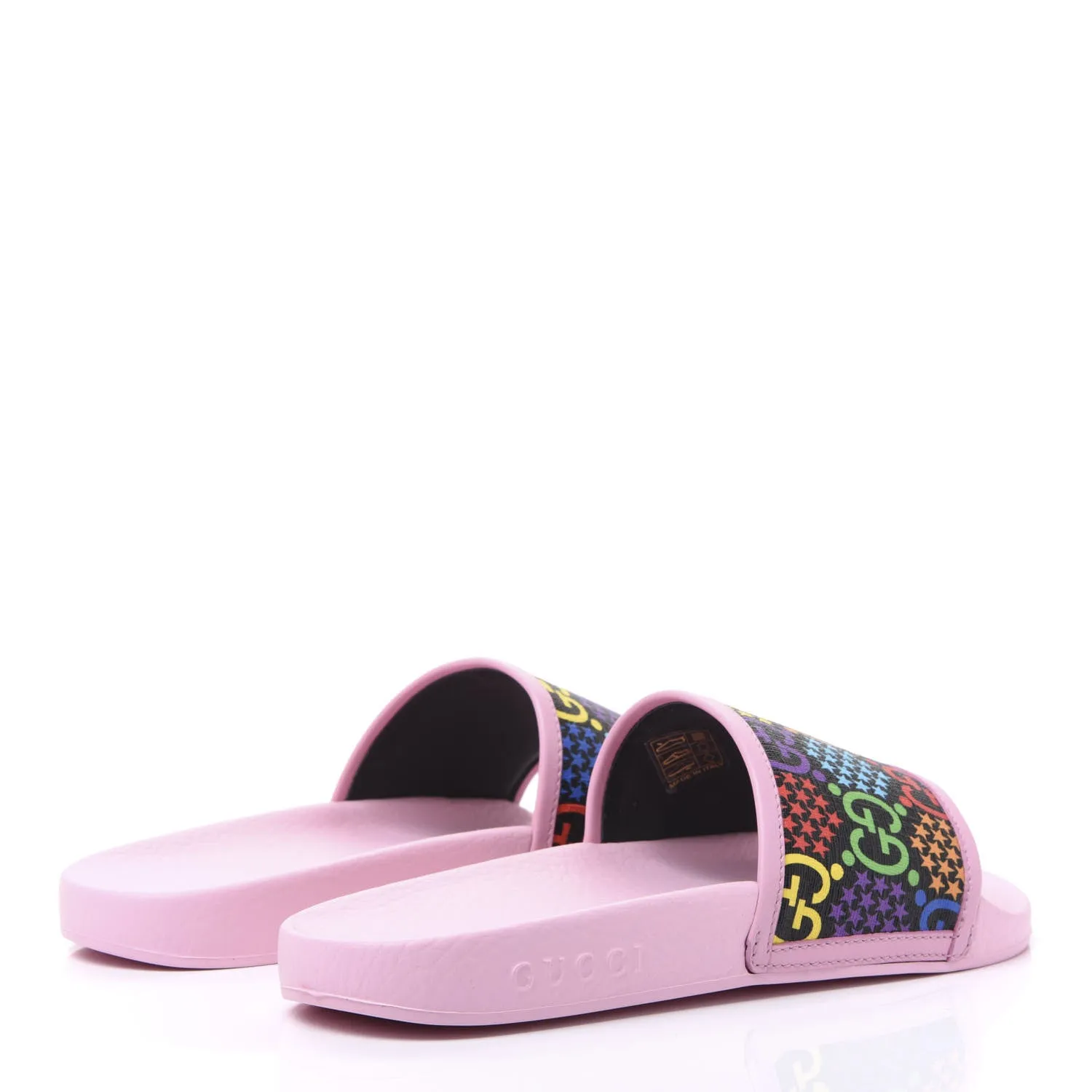 Gucci GG Psychedelic Slide Sandals in Pink