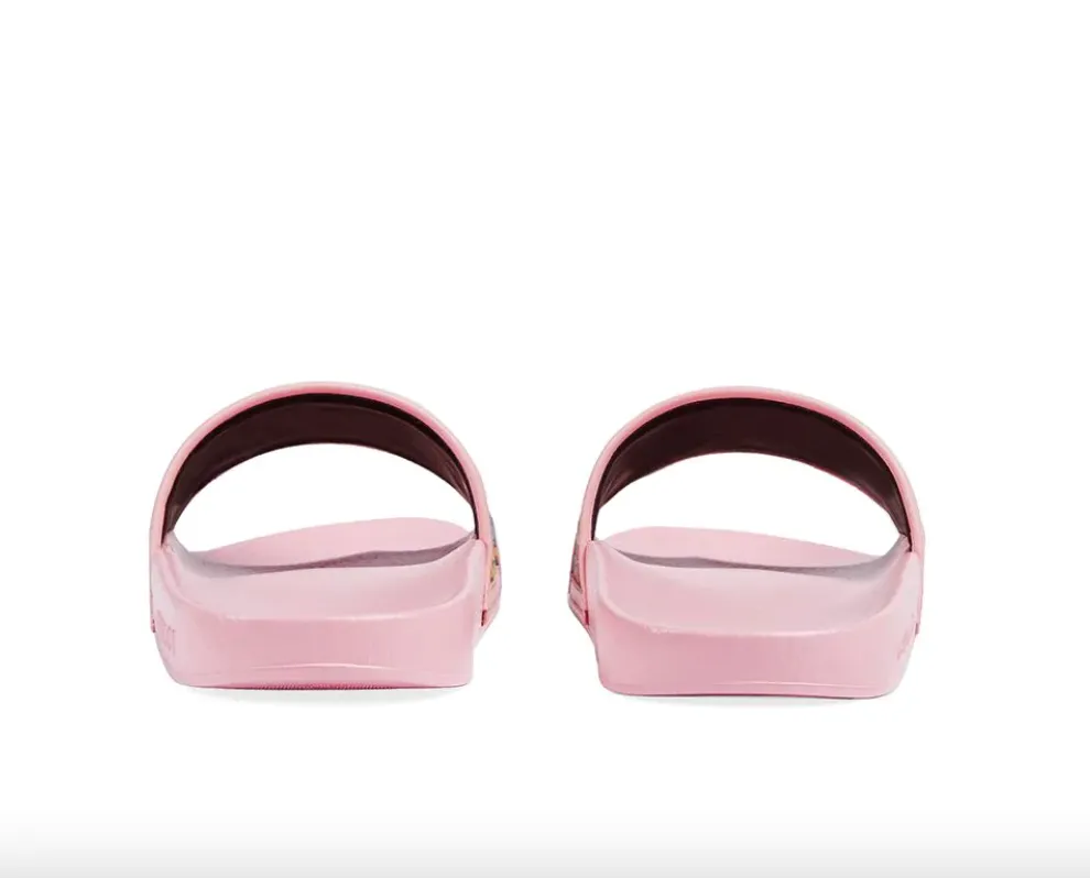 Gucci GG Psychedelic Slide Sandals in Pink