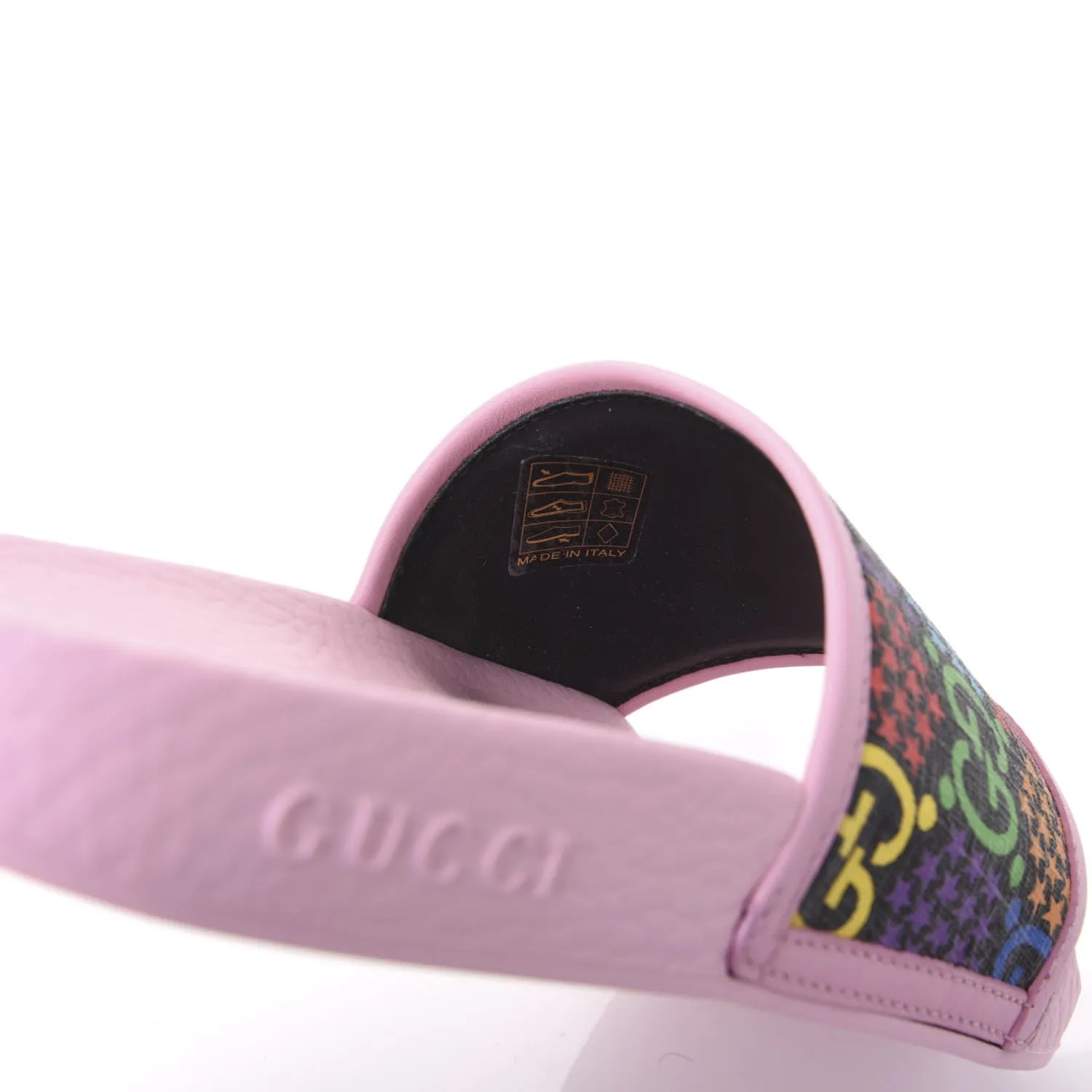 Gucci GG Psychedelic Slide Sandals in Pink
