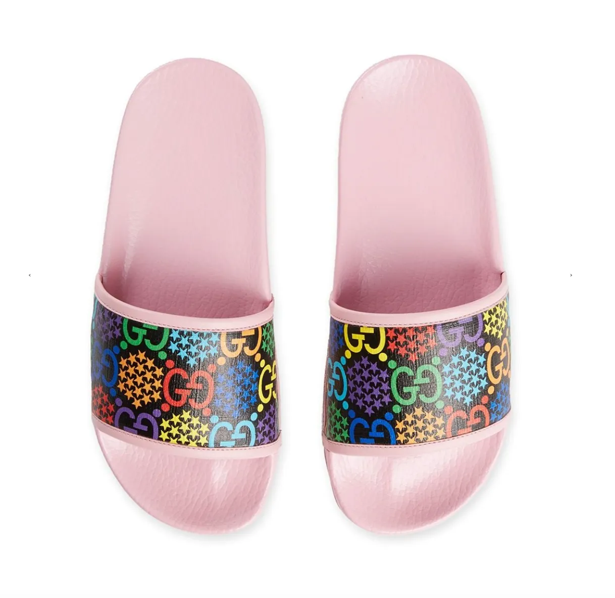 Gucci GG Psychedelic Slide Sandals in Pink